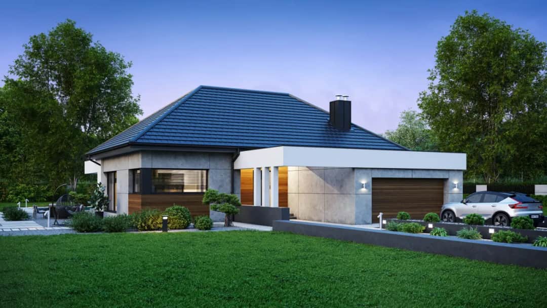 Dom pod kakaowcem ver 2: Nowoczesny projekt domu parterowego