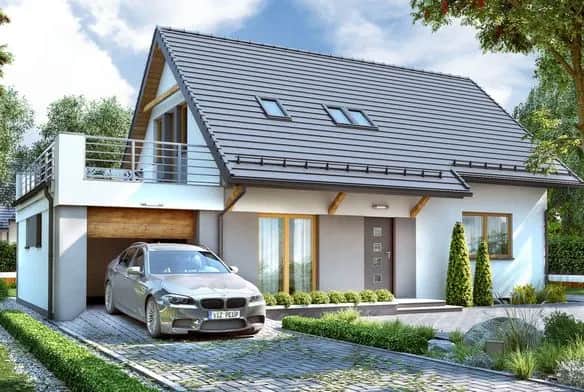 Granat z garażem: Galeria zdjęć inspirujących wnętrz i elewacji