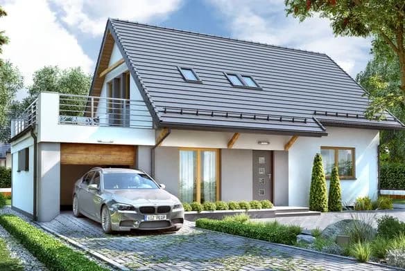 Granat z garażem: Galeria zdjęć inspirujących wnętrz i elewacji