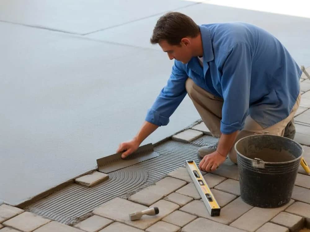 Czym przykleić kostkę brukową do betonu, aby uniknąć problemów?