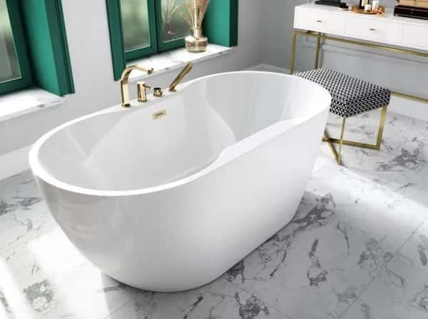 Wanna wolnostojąca z baterią: elegancja i funkcjonalność w łazience